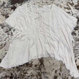 We The Free Ivory Tie-Front Boho Tunic